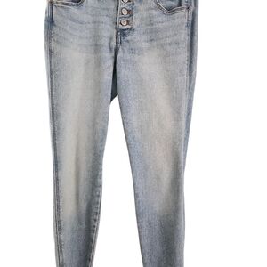 Rockstar Jeans Size 2 Super Skinny Raw Edge Ankle Old Navy